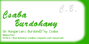 csaba burdohany business card